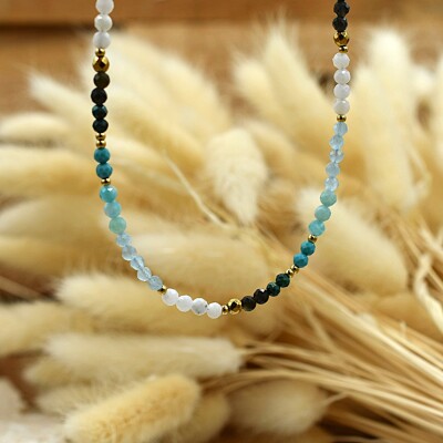 Collier Tutti-Frutti Bleu
