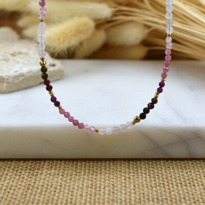 Collier Tutti-Frutti Fuchsia