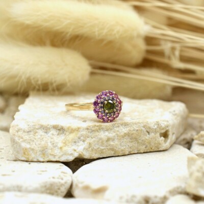 Bague Florette plaqué or