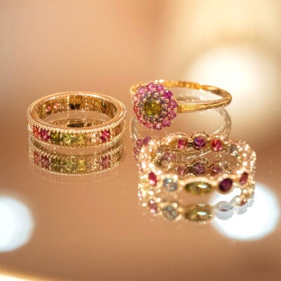 Bague Florette plaqué or