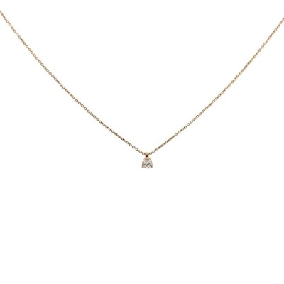 Collier solitaire diamant 0.10 carat