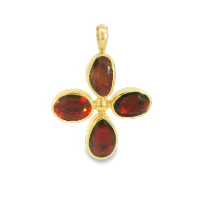Pendentif Motif croix en grenat