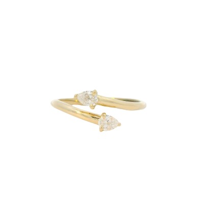 Bague toi et moi or jaune et diamant