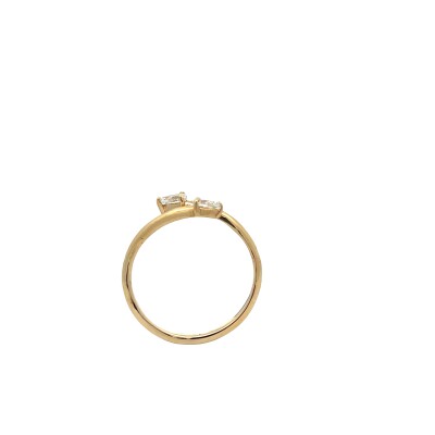 Bague toi et moi or jaune et diamant