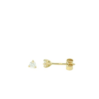 Boucles d'oreilles puces diamants en or jaune