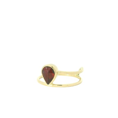 Bague grenat et or jaune