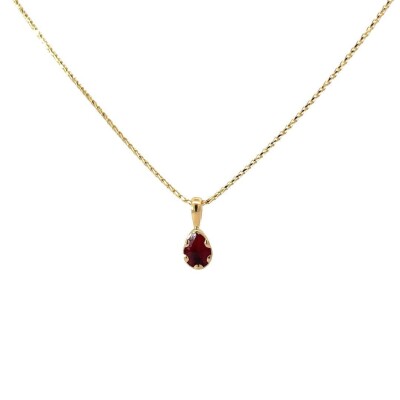 Pendentif grenat taille poire