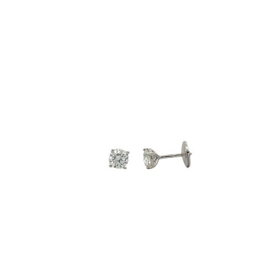 Boucles d'oreilles puces diamants