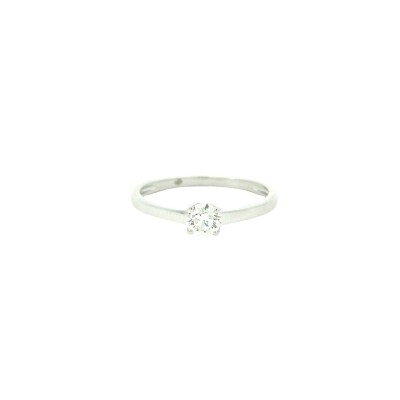 Solitaire en or blanc et diamant 0.30ct