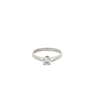 Solitaire en or blanc et diamant 0.25ct