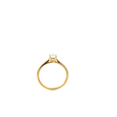 Solitaire or jaune et diamant 0.44ct