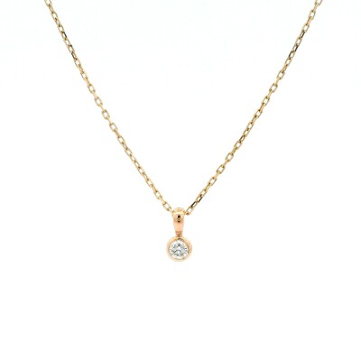 Collier diamant serti clos
