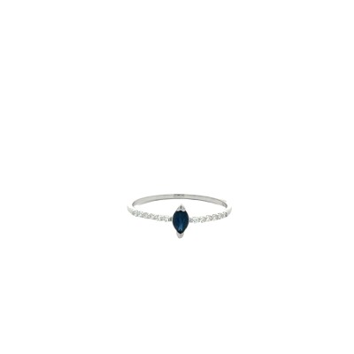 Bague saphir et diamants