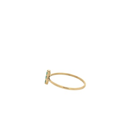 Bague émeraudes et diamants