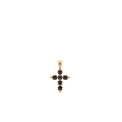 Pendentif croix en grenat