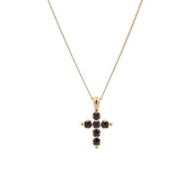 Pendentif croix en grenat