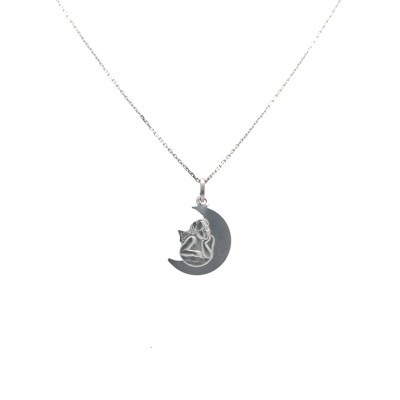 Médaille demi lune et ange