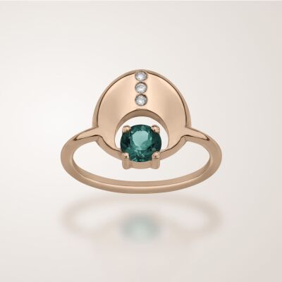 Bague tourmaline verte en or jaune