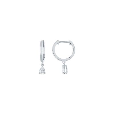 Boucles d'oreilles en or blanc et diamants
