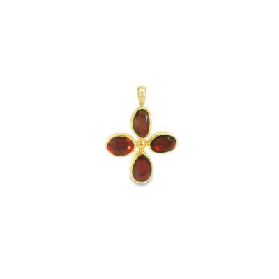 Pendentif Motif croix en grenat