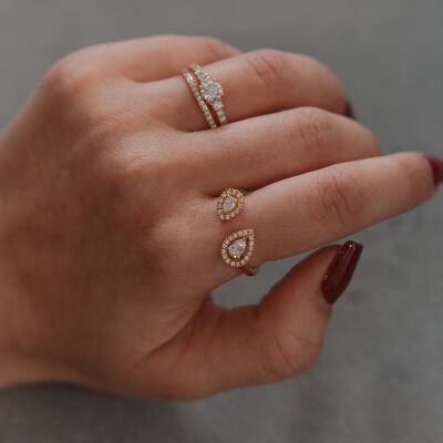 Bague diamants et or jaune