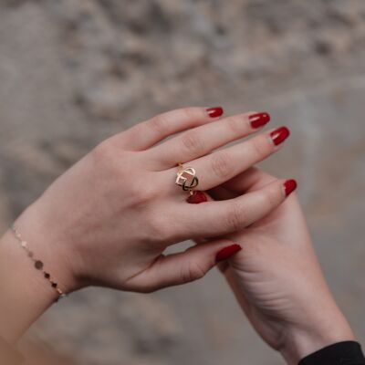 Bague motif coeur