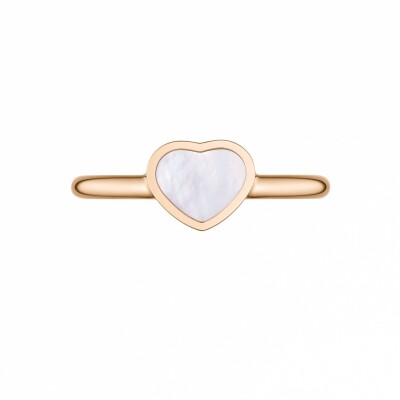 MY HAPPY HEARTS bague, or rose éthique, nacre