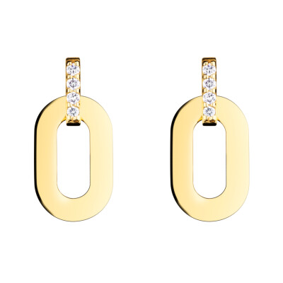 Boucles d'oreilles Origine en or jaune et diamants