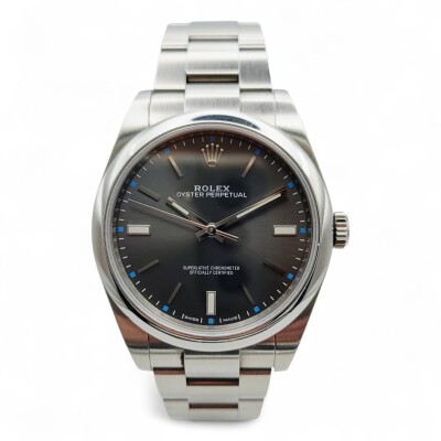 Montre Rolex Oyster perpetual 39 rhodium 114300
