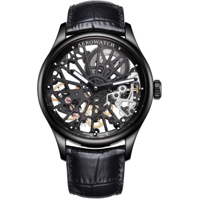 Montre Aerowatch Squelette Cobweb black