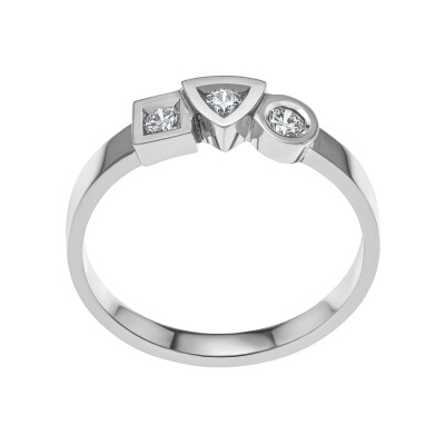 Bague Tournaire Alchimie en or gris