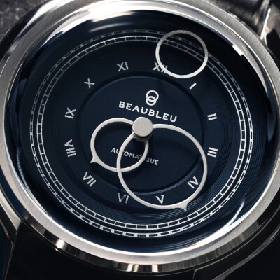Montre BeauBleu La Pièce N.1 Bleu empire bracelet cuir bleu