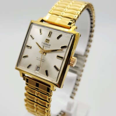 Montre Tissot Visodate Seastar automatique plaqué or années 70