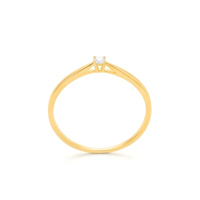 Solitaire Diamant Or jaune 750 0,05 carat
