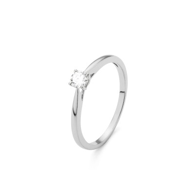 Solitaire Diamant Or gris 750 0,20 carat