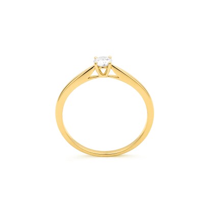 Solitaire Diamant Or Jaune 750 0,20 carat