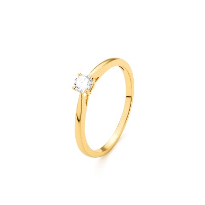 Solitaire Diamant Or Jaune 750 0,20 carat