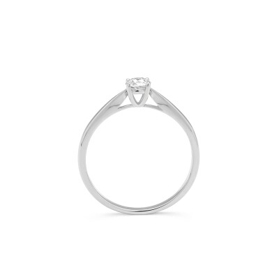 Solitaire Diamant Or gris 750 0,25 carat