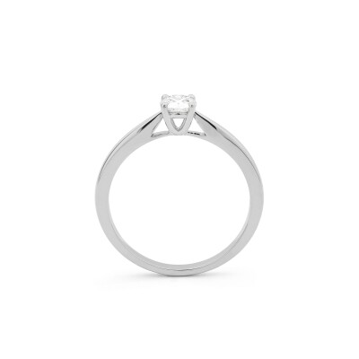 Solitaire Diamant Or gris 750 0,30 carat