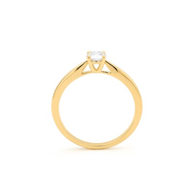 Solitaire Diamant Or jaune 750 0,30 carat
