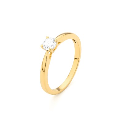 Solitaire Diamant Or jaune 750 0,30 carat