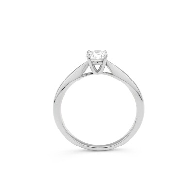 Solitaire Diamant Or gris 750 0,40 carat