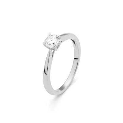 Solitaire Diamant Or gris 750 0,40 carat