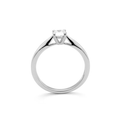 Solitaire Diamant Or gris 750 0,50 carat