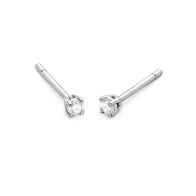 Boucles d'oreilles Diamants puce Or gris 0,10 carats