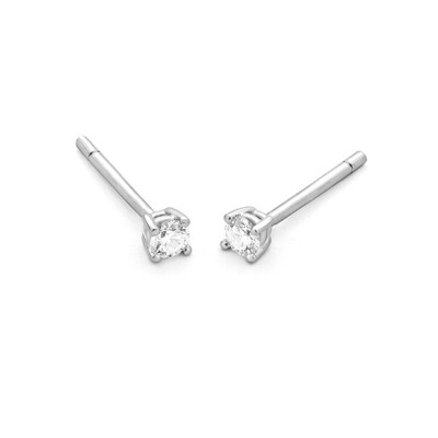 Boucles d'oreilles Diamants puce Or gris 0,20 carats