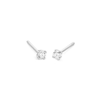 Boucles d'oreilles Diamants puce Or gris 0,30 carats