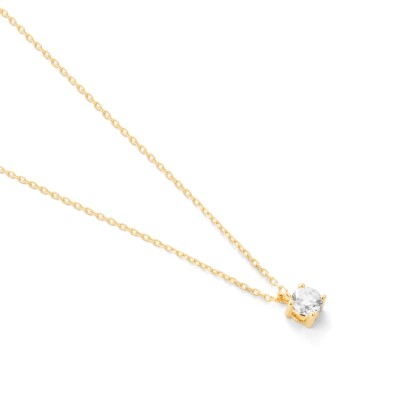 Collier Solitaire Diamant Or jaune 0,25ct