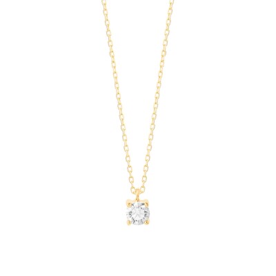 Collier Solitaire Diamant Or jaune 0,25ct