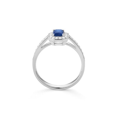 Bague Constellation Saphir Or gris et diamants